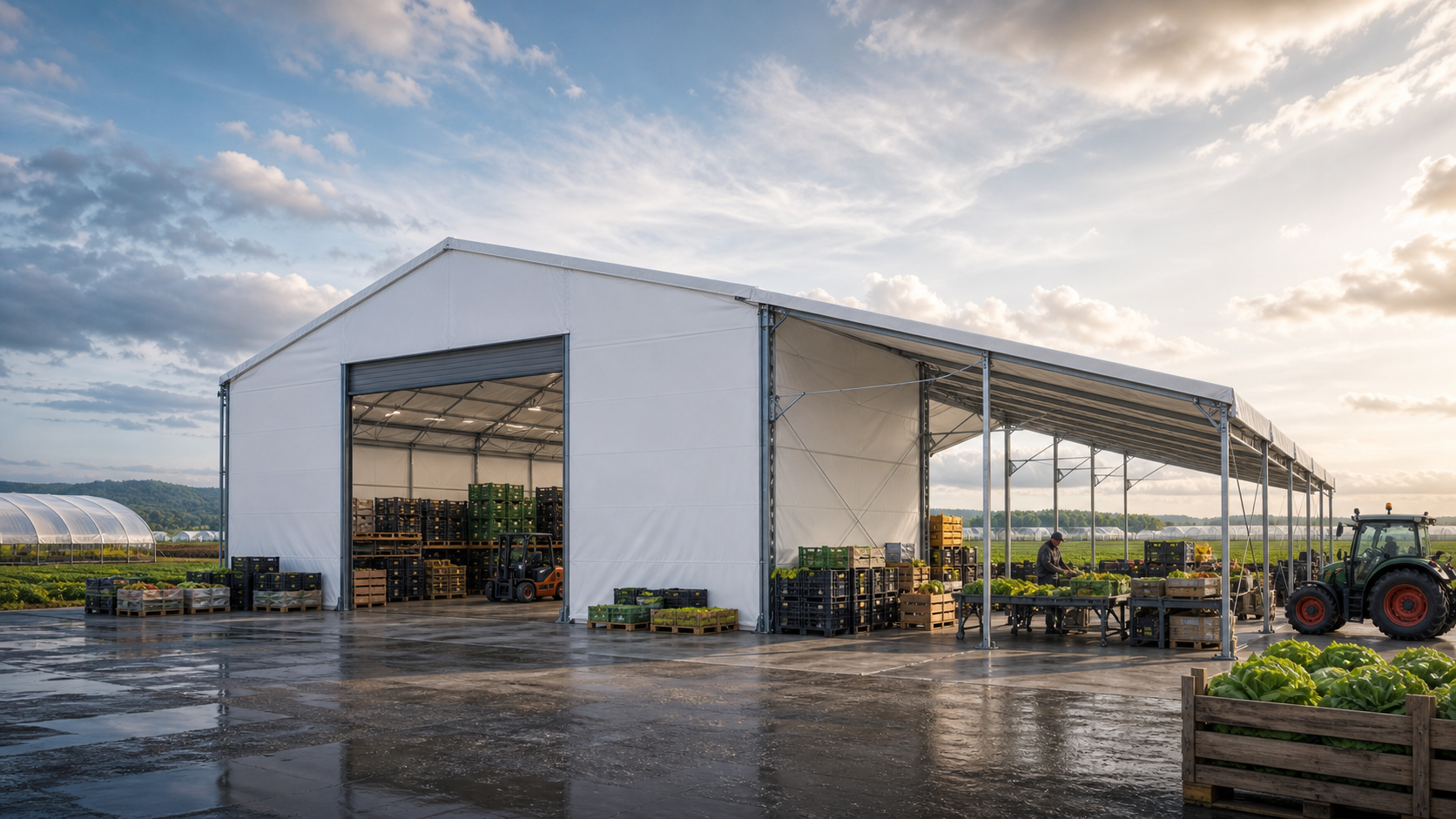 agro produce canopy warehouse