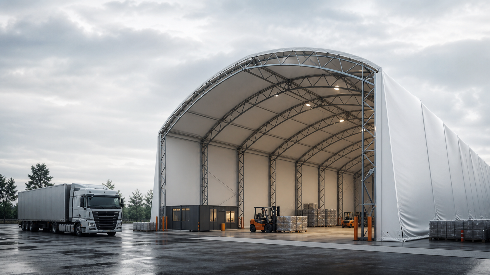 hangar arched logistics