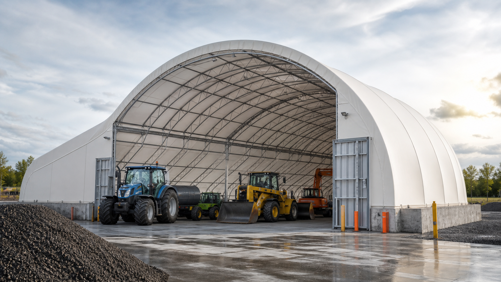 hangar arched machinery