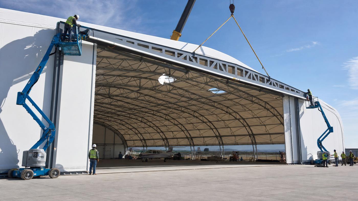 aircraft hangar front frame (montage-20)