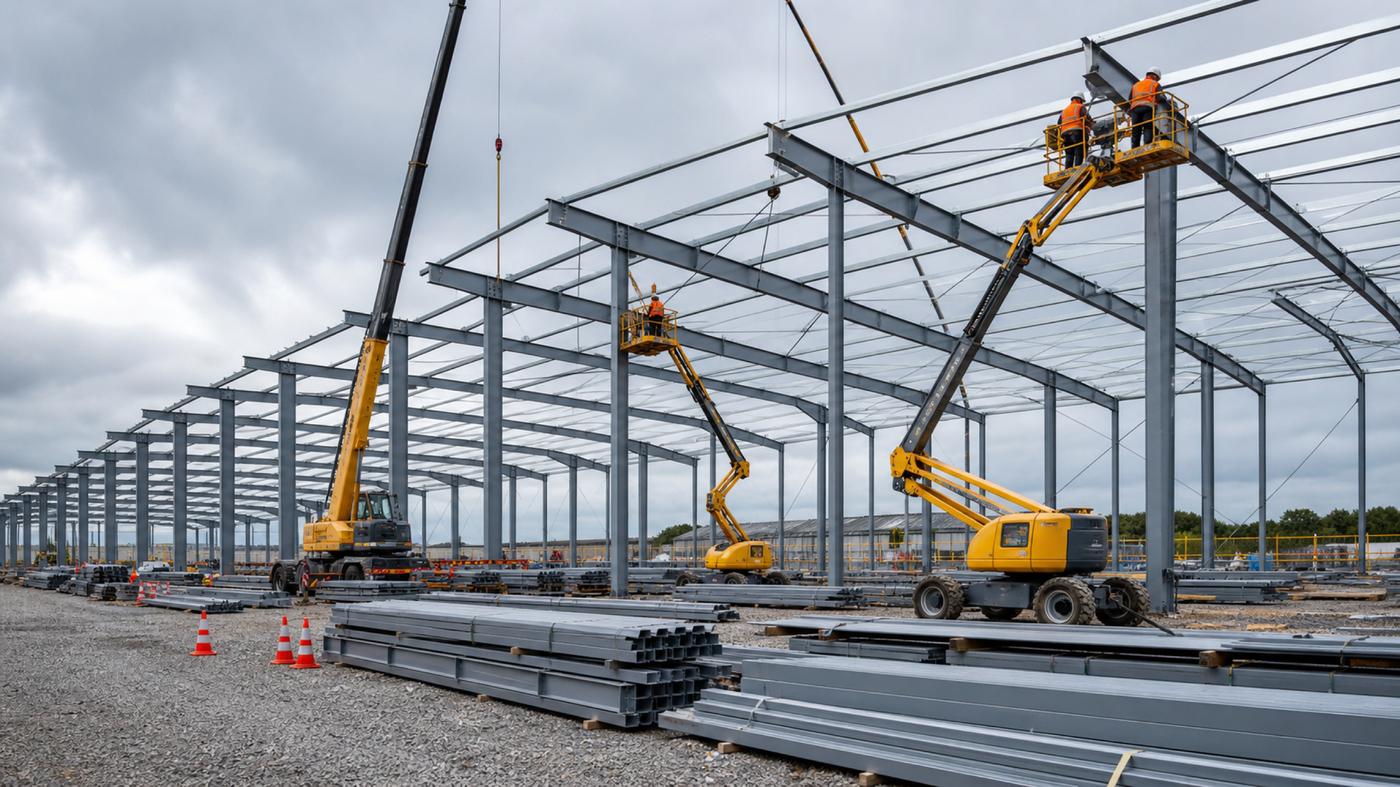 industrial roof purlins install (montage-20)