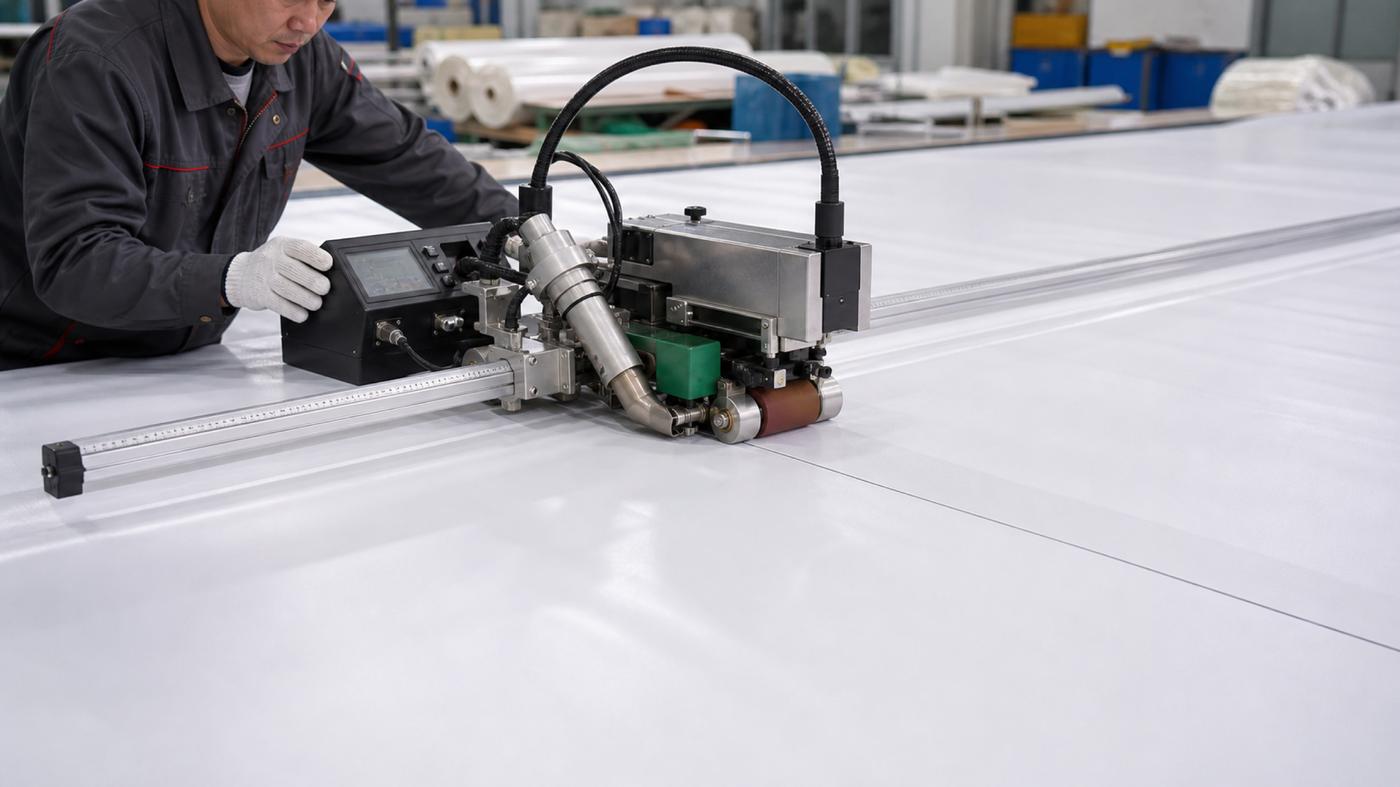 automatic long seam welding (tent-fabric-production-20)