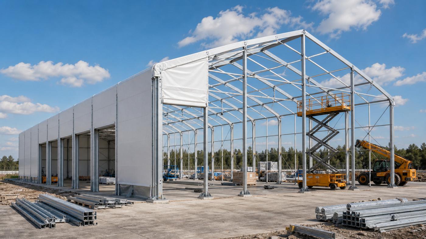 modular hangar nearly ready (tz-60)